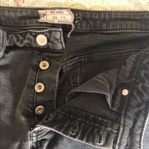 Free People Black straight leg jeans